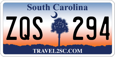 SC license plate ZQS294