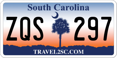 SC license plate ZQS297