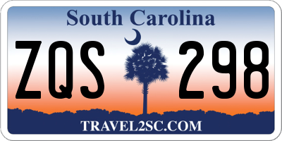 SC license plate ZQS298