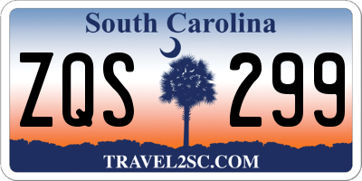 SC license plate ZQS299