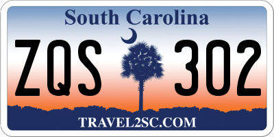 SC license plate ZQS302