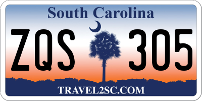 SC license plate ZQS305