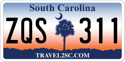SC license plate ZQS311