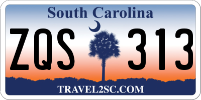 SC license plate ZQS313