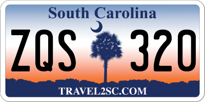 SC license plate ZQS320