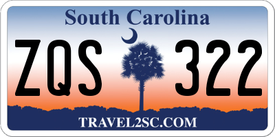 SC license plate ZQS322