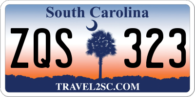 SC license plate ZQS323