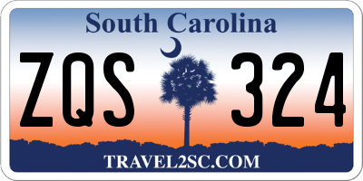 SC license plate ZQS324