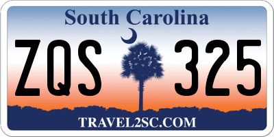 SC license plate ZQS325