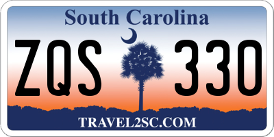 SC license plate ZQS330