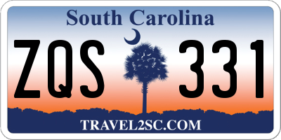 SC license plate ZQS331