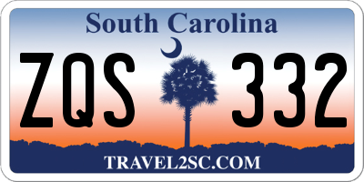 SC license plate ZQS332