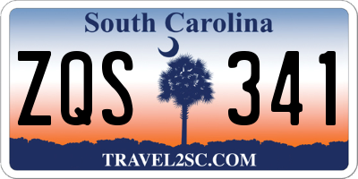 SC license plate ZQS341