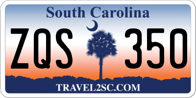 SC license plate ZQS350