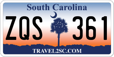 SC license plate ZQS361