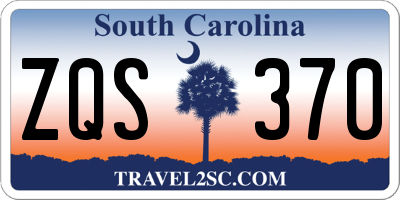 SC license plate ZQS370