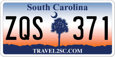 SC license plate ZQS371