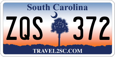 SC license plate ZQS372