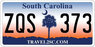 SC license plate ZQS373