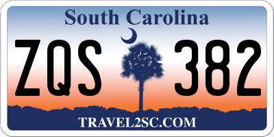 SC license plate ZQS382