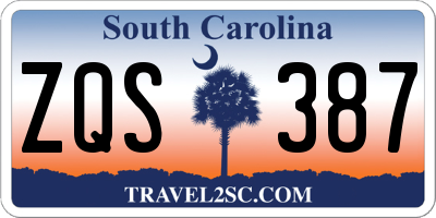 SC license plate ZQS387