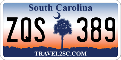 SC license plate ZQS389