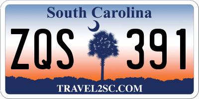 SC license plate ZQS391