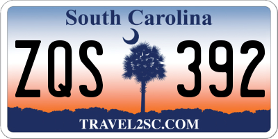 SC license plate ZQS392
