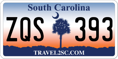 SC license plate ZQS393