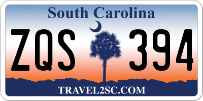 SC license plate ZQS394