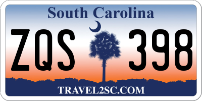 SC license plate ZQS398