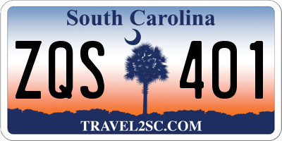 SC license plate ZQS401