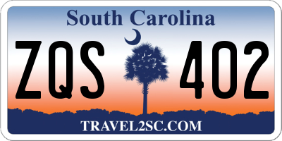 SC license plate ZQS402