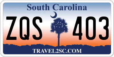 SC license plate ZQS403