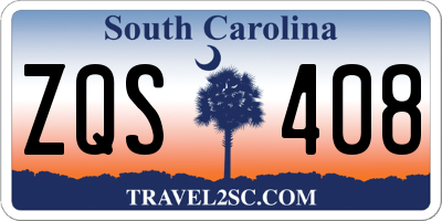 SC license plate ZQS408