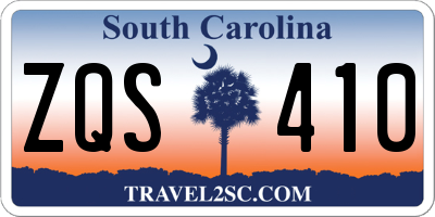 SC license plate ZQS410