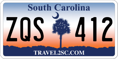 SC license plate ZQS412
