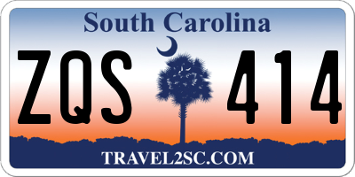 SC license plate ZQS414