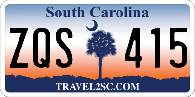 SC license plate ZQS415