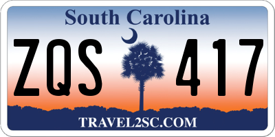 SC license plate ZQS417