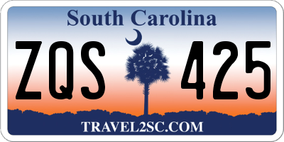 SC license plate ZQS425