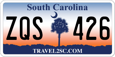 SC license plate ZQS426