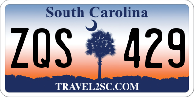 SC license plate ZQS429