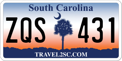 SC license plate ZQS431
