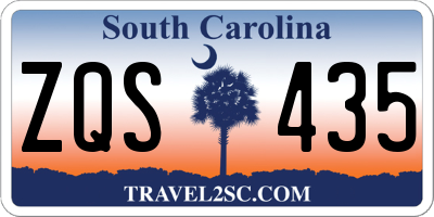 SC license plate ZQS435