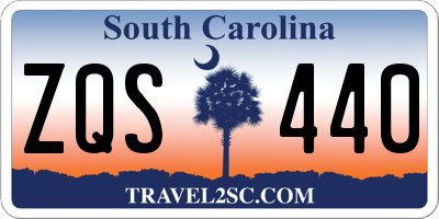 SC license plate ZQS440