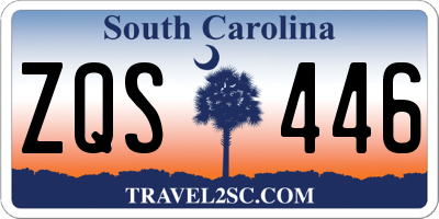 SC license plate ZQS446