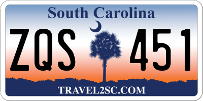 SC license plate ZQS451