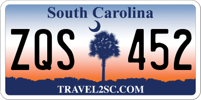 SC license plate ZQS452