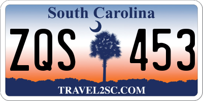 SC license plate ZQS453
